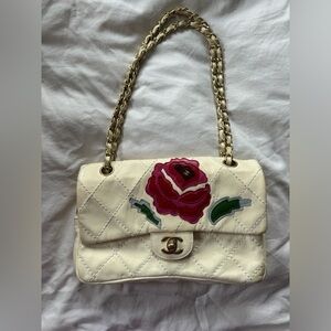 Vintage Chanel Rose Flap Bag